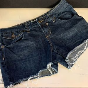 T Five Denim Raw Hem Jean Shorts